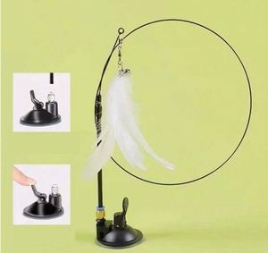 2025 sang trọng thân thiện với môi mèo trêu ghẹo Đồ chơi cốc hút mạnh mẽ dài có thể tháo rời que <span class=keywords><strong>Hi</strong></span> chuông lông phong cách mới trêu chọc mèo - Product Image 5