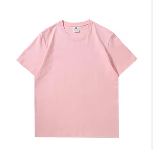 Heavyweight Men's Slim Fit Pure Cotton Short Sleeve T-Shirt with Custom Printed <b>Logo</b> High Quality Customizable - Product Image 3