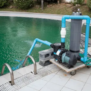 Swimming pool motor system circulating water pump
