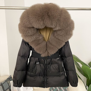 OFTBUY 2025 Nouvelle doudoune d'hiver pour <span class=keywords><strong>femme</strong></span> <span class=keywords><strong>avec</strong></span> <span class=keywords><strong>capuche</strong></span> en vraie fourrure de renard, épaisse et chaude, 90% duvet de canard blanc, <span class=keywords><strong>imperméable</strong></span>, <span class=keywords><strong>parka</strong></span> - Product Image 2