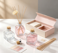 Bouteille diffuseur d'arômes vide 100 ml en verre pour diffuseur à bâtonnets, décoration bien-être, avec bâtonnets