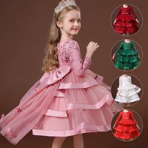 Robe de princesse pour filles, robe de fête en dentelle à paillettes, vêtements de mariage pour enfants, nœud, tutu, cérémonie, anniversaire, soirée, vestidos - Product Image 1