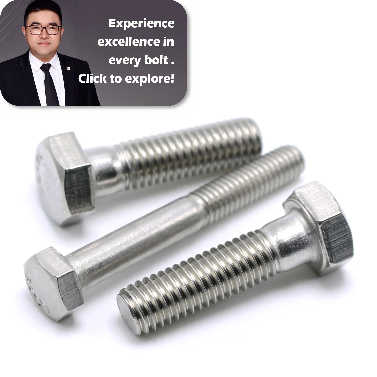 Manufacturing Wholesale Price Grade 8.8 Stainless Steel Hex Bolt and Nut Din931 Din933 Metric m9 m12 Hex Bolt 88