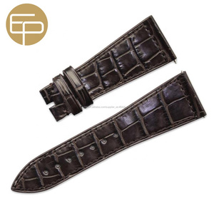caimán logotipo personalizado-Terminal 26 28 30mm de ganado vacuno genuino correa de reloj de cuero al por mayor de fabricación - Product Image 4