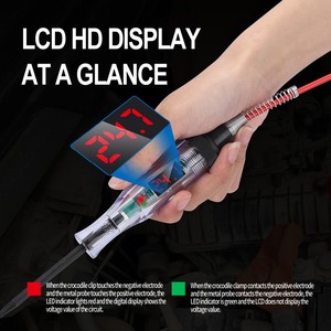 Kiểm tra ánh sáng ô tô 3-48V kỹ thuật số dẫn mạch thử nghiệm với điện áp hiển thị điện thử nghiệm bút với mở rộng mùa xuân dây - Product Image 3