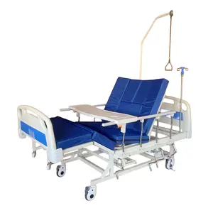 Больничная ручная полукровать с 2 функциями, больничная койка, регулируемая кровать для ухода за пациентом с матрасом
