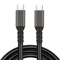 Cable USB-C a Tipo-C 5A PD 100W USB 3.1 Gen 2 de Carga Rápida con Blindaje Trenzado para Macbook Pro, iOS, Teléfono, Laptop, Computadora