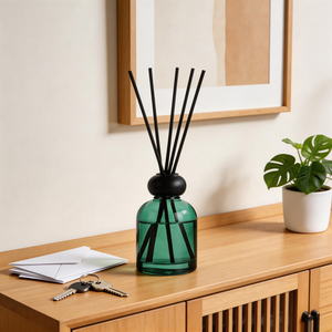 Bouteille diffuseur de parfum en verre <span class=keywords><strong>Maoya</strong></span>, 150 ml, vide, transparente, dégradé vert, avec couvercle en bois, écologique, sans parabène, à prix abordable - Product Image 4