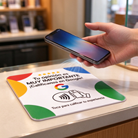 Support de carte NFC QR programmable personnalisé en plastique pour paiement en espagnol, compatible avec Google Play Gift Card, avis et contrôle d'accès aux réseaux sociaux