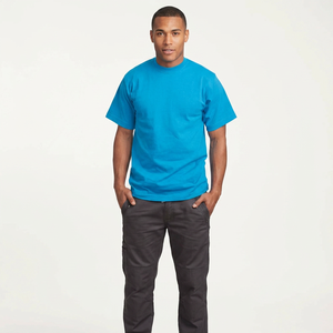 Fabricants de vêtements pour hommes sur mesure au Pakistan, Syntixa, t-shirts unis pour hommes en coton et polyester - Product Image 1