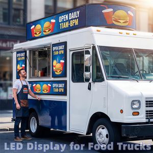 Pantalla LED para Camiones de Comida, Reproducción de Video, Señalización Digital, Pantalla LED Personalizada para Exteriores, para Carritos de Comida Móviles y Remolques de Concesión - Product Image 1