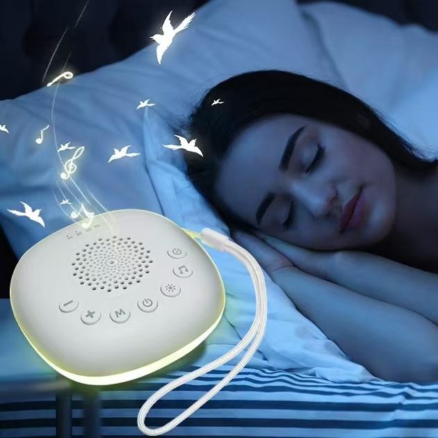New Product 2025 Natural Ecological Soothing White Noise Machine Sleep Sound Machines With Night Light  for Kids Adults