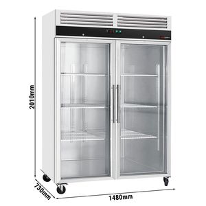 Congelador Vertical Gastro Reach-In GGM de Acero Inoxidable, Modelo ECO-1200L, Capacidad de 1200L, Puertas Dobles, -18°C a -30°C, Modo Eco, Garantía de 2 Años - Product Image 2