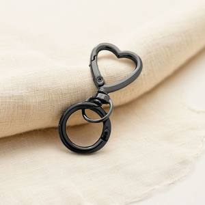 दिल का आकार स्विस वसंत क्लैप्स कीचेन धातु वसंत कीरिंग चेन के लिए धातु वसंत कीरिंग चेन डिय बैग हार्डवेयर - Product Image 3