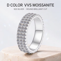 Großhandel ALICE Mode 925 Sterling Silber Ring Klassischer Moissanit Breiter Massiver Ring Verlobungsring Ehering Paarring Geschenk