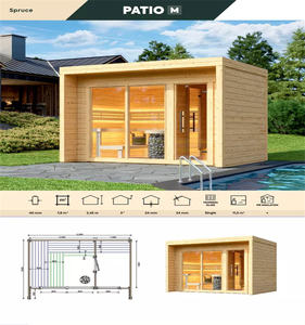 Sauna personalizzata della fabbrica della Cina per 6 persone sauna intelligente tradizionale per usare la cabina all'aperto - Product Image 5