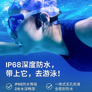 Shokz OpenSwim Bone Conduction Headphones IP68 Waterproof Wireless S700 Swim Ear-Hook Style - Product Image 1