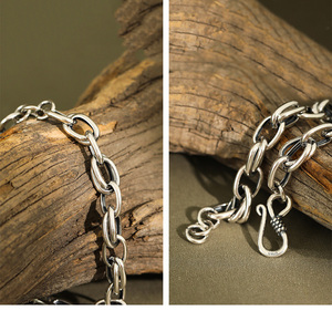 YHT029 Thick <strong>Silver</strong> <strong>Bracelet</strong> for <strong>Women</strong> <strong>Sterling</strong> <strong>Silver</strong> 925 Woman'<strong>s</strong> Rope Chain <strong>Bracelet</strong> with <strong>S</strong> Clasp Link <strong>Bracelets</strong> - Product Image 3