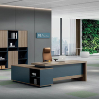 Vente en gros de meubles de bureau en bois à bas prix Combinaison de table de PDG de haute qualité Exécutif moderne standard