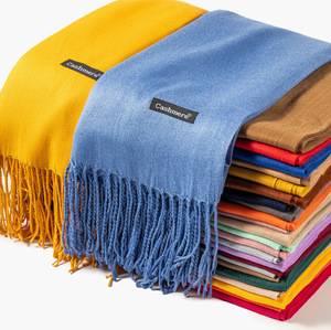 Scialle in maglia di Cashmere artificiale semplice stile semplice classico scialle di moda ragazza sciarpe di colore diverso in Stock - Product Image 3