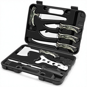 Ensemble de couteaux de chasse professionnels Jellas, manches en polypropylène antidérapants en acier inoxydable, <span class=keywords><strong>kit</strong></span> de préparation portable pour le <span class=keywords><strong>camping</strong></span> - Product Image 4