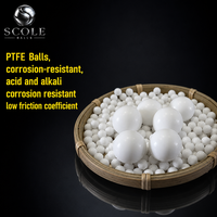 Bola PTFE Presisi Tinggi 0.6mm - 150mm 10mm Bola Gasket Plastik Keras PTFE Padat untuk Slide
