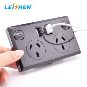 Australia AS/NZS standard wall socket SAA 5V USB dual outlets power point with dual switches