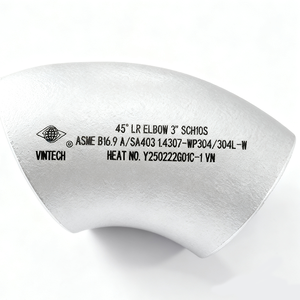 ข้อต่อท่อเหล็กสแตนเลสเวียดนามแบบข้อศอกยาว 45 องศา ASME B16 9 A SA403 304 304L 316 316L ขนาด 1 2 ถึง 12 นิ้ว แบบไร้รอยต่อ - Product Image 2