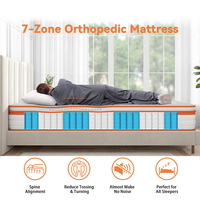 Matelas à ressorts ensachés et mousse à mémoire de forme, pliable, format King/Queen, pour hôtel et usage domestique, orthopédique, compressé et gonflable