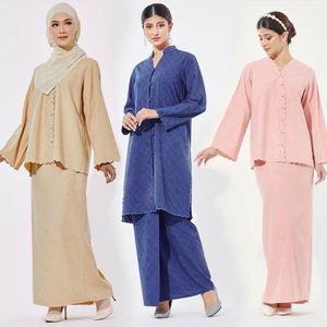 Nuova stampa <span class=keywords><strong>vestiti</strong></span> <span class=keywords><strong>turchi</strong></span> abito caftano in cotone marocchino con perline stampate floreali Baju Kurung - Product Image 6