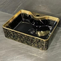Juego de Calcomanías de Papel Blanco de Alta Temperatura YUTAI de Cuatro Piezas para Lavabos de Cerámica/Vidrio, Calcomanías Doradas por Transferencia de Agua para Uso en el Hogar y Hoteles