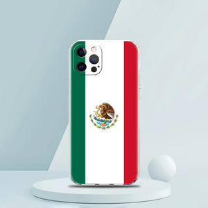 Per <span class=keywords><strong>iPhone</strong></span> 15 16 14 13 12 11 17 Pro <span class=keywords><strong>XS</strong></span> X XR SE 7 8 Plus <span class=keywords><strong>Cover</strong></span> morbida in Silicone trasparente con bandiera messico custodia per telefono di lusso personalizzata - Product Image 3
