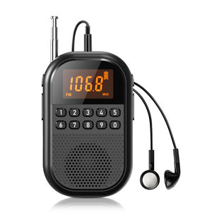Radio AM/FM de bolsillo MI04 Mini, 1100mAh, recargable, pantalla LCD, reproductor MP3 con tarjeta TF y conector para auriculares para uso tipo Walkman - Product Image 1