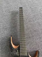 6-Strings Headless Electric Guitar Maple Neck Rosewood Fingerboard Mahogany Matte Body H-S-H Pickup 24 Frets BK Hardware Grote