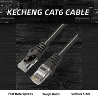 Cable de Red Kecheng CAT6 de 0.5m 1m 2m 5m 10m, Cable Ethernet LAN UTP Rj45 de 8 Conductores CCA