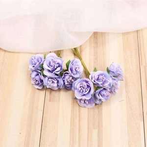 2024 gros décor personnalisé artificiel coloré décoration de noël petite coiffe de bouquet de fleurs de rose - Product Image 6