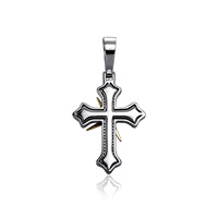 Collier pendentif étoile et croix en zircon, style hip-hop vintage, étoile filante rotative, bijoux unisexe