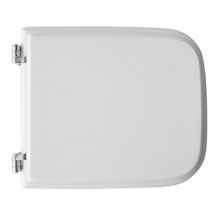 Sedile WC Rotondo Bianco 50,5 cm Lunghezza 37,5 cm Larghezza in Plastica Design Minimalista per Bagno - Product Image 1