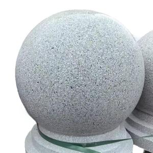Boule de pierre de stationnement de voiture de granit en gros d'usine pour Barricade de boules de pierre de granit gris de parking extérieur - Product Image 1