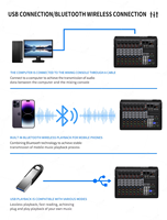 VOXFULL TSD40 professionnel OEM 4 canaux intégré 99 effets numériques fonction de réglage de l'égalisation Console de mixage audio