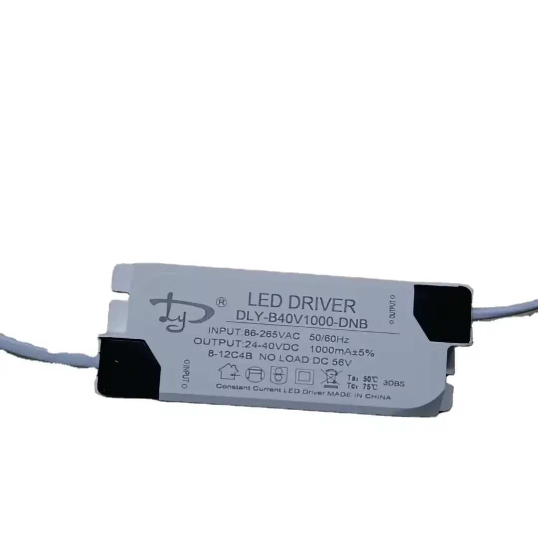 LED Driver 40W tidak tahan air isolasi tekanan lebar LED driver kualitas tinggi AC85-265V DC24-40V