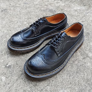 Zapatos de vestir formales de lujo con punta redonda y estilo Brogue, zapatos de cuero elegantes y casuales para fiestas. - Product Image 3