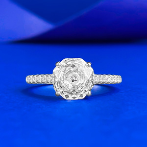 S925 Sterling Silver New 2.5-carat <strong>Millennium</strong> Octagonal Stone Wedding <strong>Ring</strong> - Product Image 6