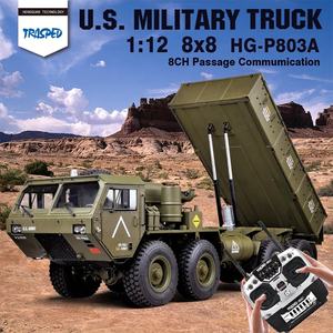 Hengguan HG-P803A trash HG P803A PRO Light Sound 1/12 EP électrique 8WD HEMTT Radio Control Car 8X8 RC Hobby <span class=keywords><strong>militaire</strong></span> Truck jouets - Product Image 3