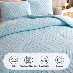 Juego de Ropa de Cama de Estilo Floral, 100% Poliéster, Apto para Todas las Estaciones, Nuevo Estilo, Juego de Sábanas, Funda de Almohada y Edredón - Product Image 4