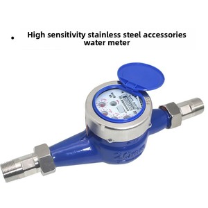 Compteur d'eau chaude et froide domestique de type rotatif, compteur d'eau chaude et froide domestique à aubes rotatives tout en cuivre - Product Image 4