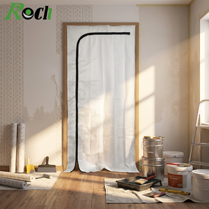 Cortina Antipolvo con Cierre <span class=keywords><strong>de</strong></span> Cremallera, Barrera <span class=keywords><strong>de</strong></span> Acceso Reutilizable para Obras <span class=keywords><strong>de</strong></span> Renovación <span class=keywords><strong>de</strong></span> Edificios - Product Image 3
