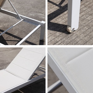 Chaise solaire réglable en aluminium, <span class=keywords><strong>siège</strong></span> de <span class=keywords><strong>plage</strong></span>, éclairage d'extérieur, meubles modernes, pour piscine, hôtel, jardin, nouveauté - Product Image 5