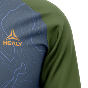 Chaqueta de pesca transpirable deportiva de manga larga 2023 para hombre con media cremallera ajustada - Product Image 4