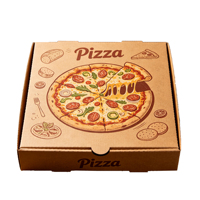 SP4647 Vente chaude Boîte à pizza en carton ondulé brun de qualité alimentaire, recyclable et délicieuse